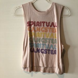 Spiritual gangster cropped muscle tank